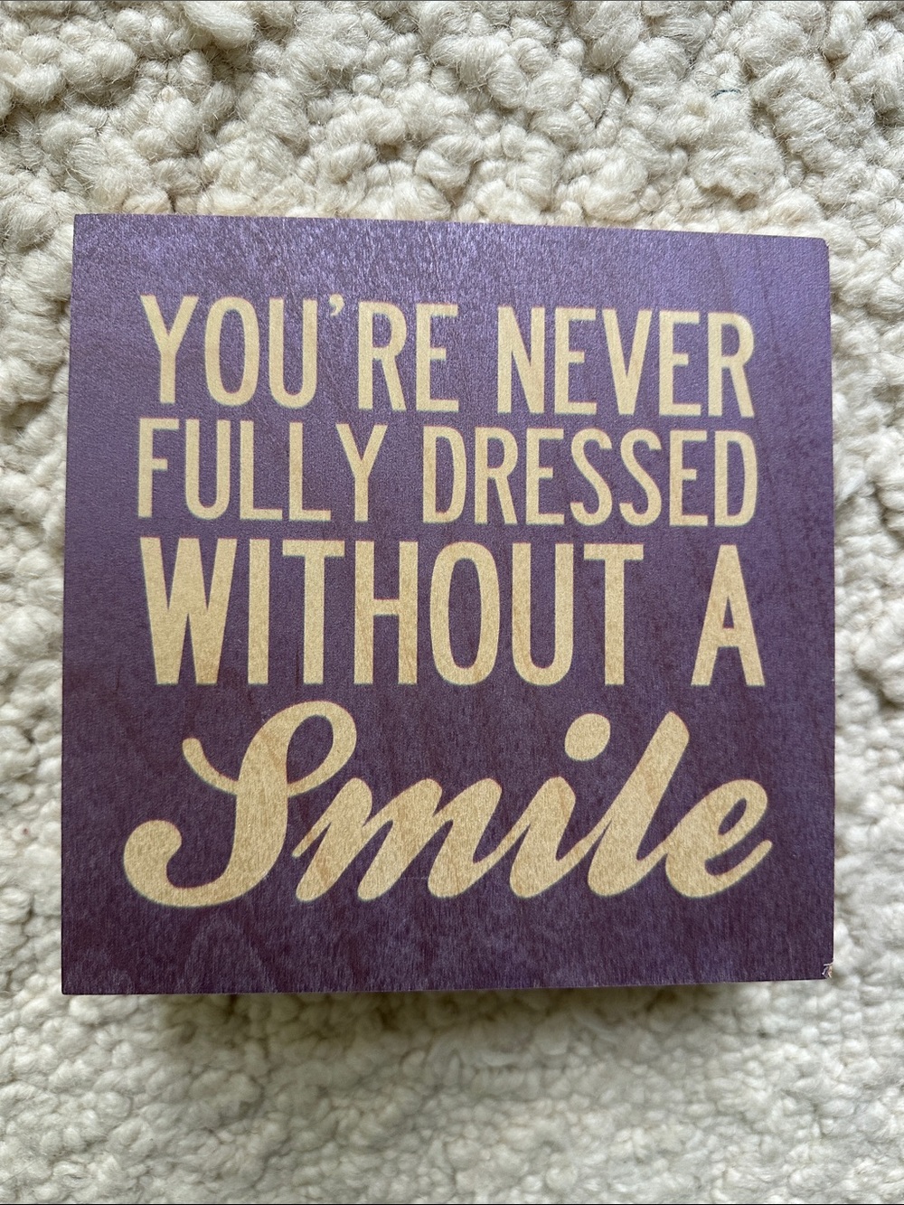 Hand-Crafted Wood Sign With Stand